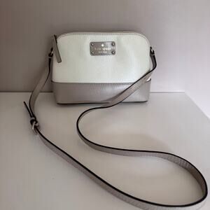 Kate Spade Hanna Wellesley Cream and Tan Leather Crossbody Bag